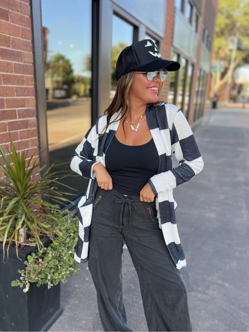 Checkerboard Cardigan - Picture 4 of 4